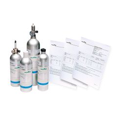 Calibration gas mixture 5 gas cylinder by Air Products for gas detector calibration